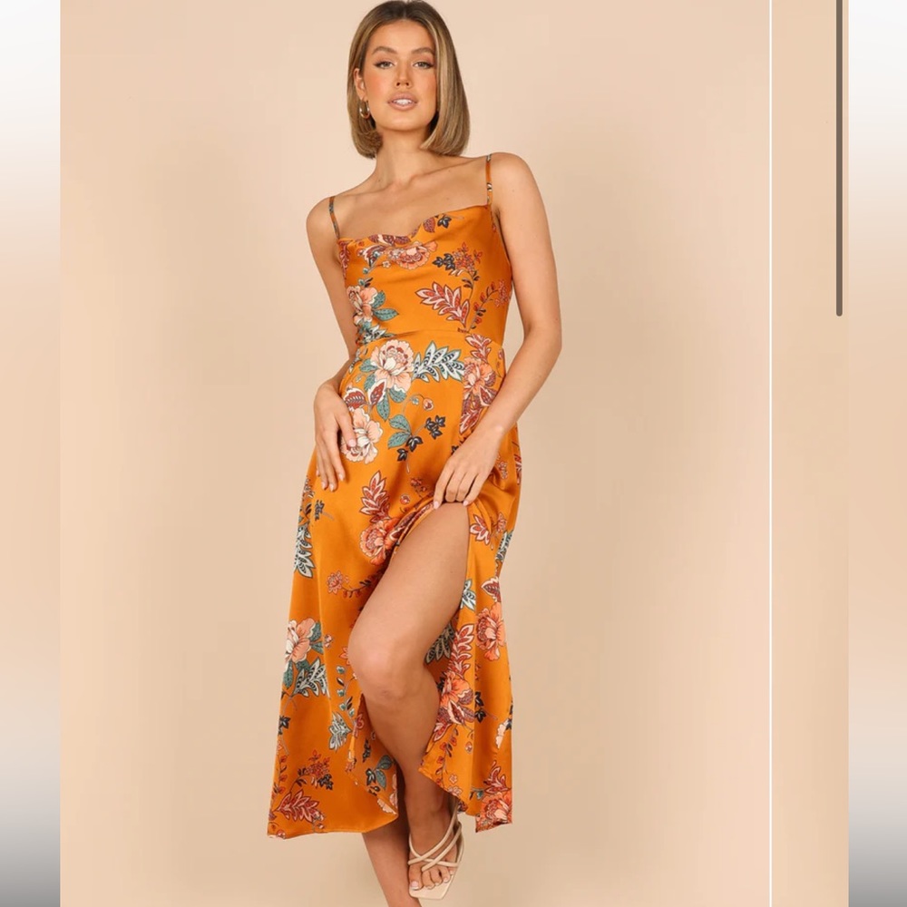NWT Petal & Pup Alejandra Cowl Neck Midi Dress - M